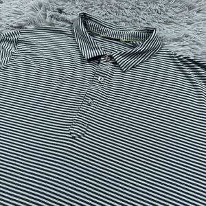 Tasc Adult Shirt XXL Gray Polo Golf Performance Striped Viscose Pullover Mens